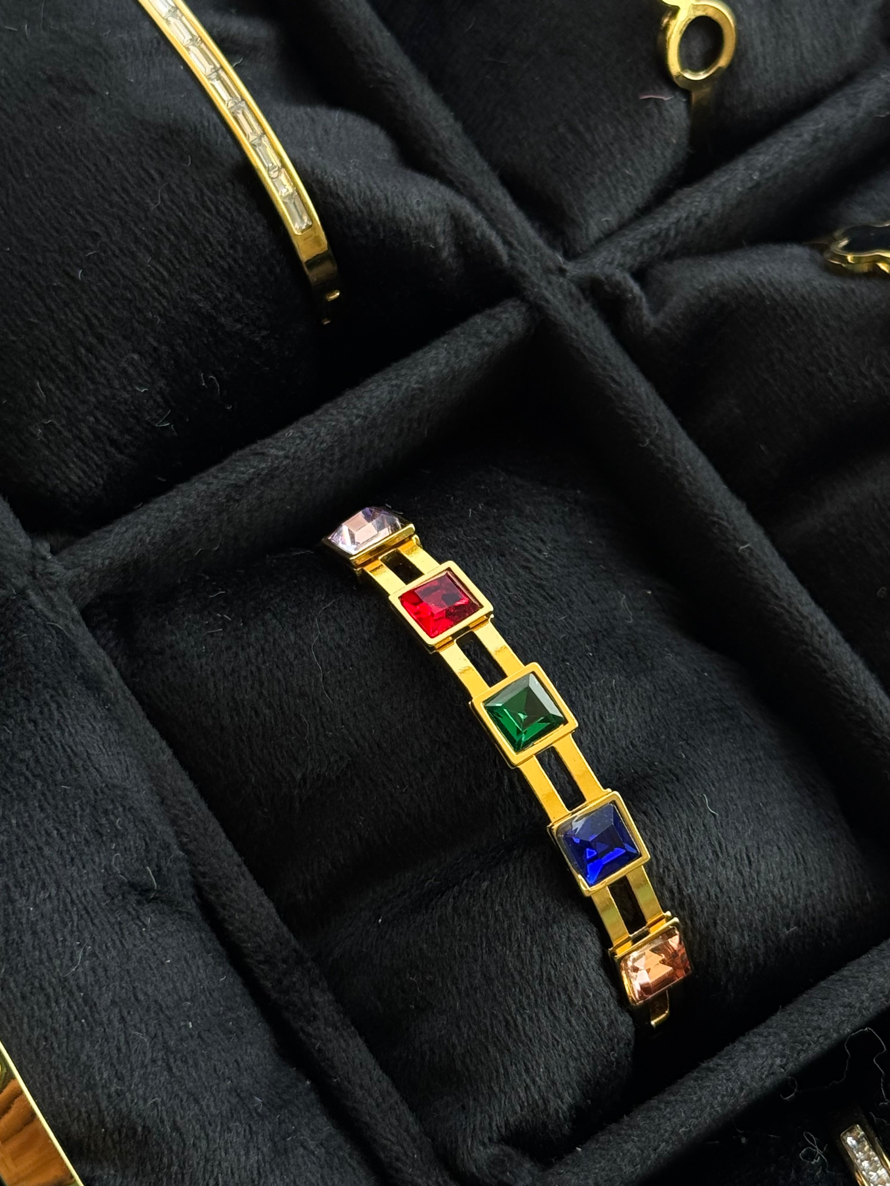 Multi stone handcuff