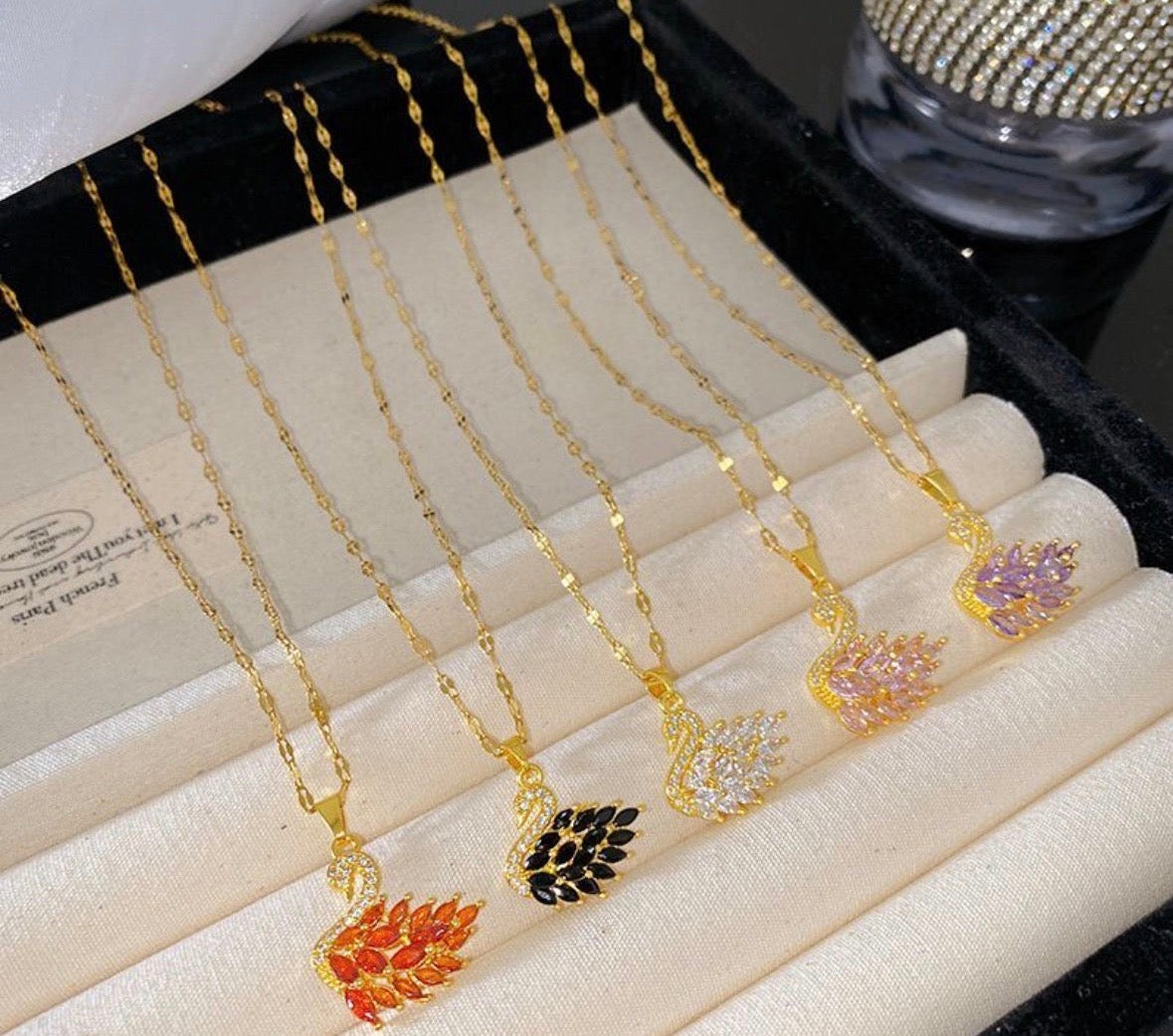 swan necklace
