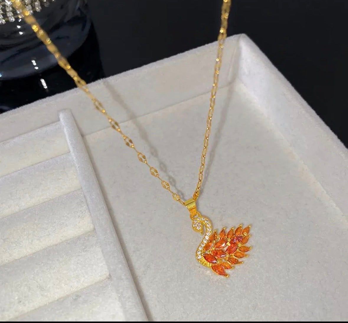 swan necklace