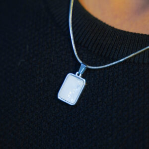 Onyx & Pearl Silver Necklace