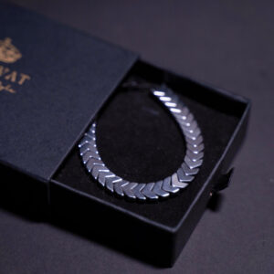 Silver Edge Adjustable Metal Bracelet