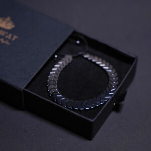 Midnight Edge Adjustable Metal Bracelet